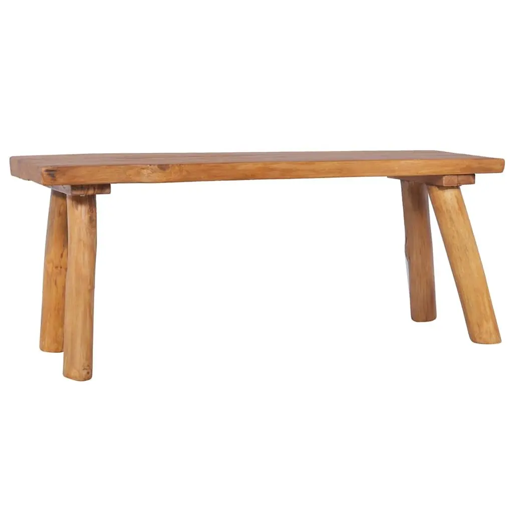 Teak Wood Garden Bench Brown 120 cm Indoor Outdoor Seating Furniture