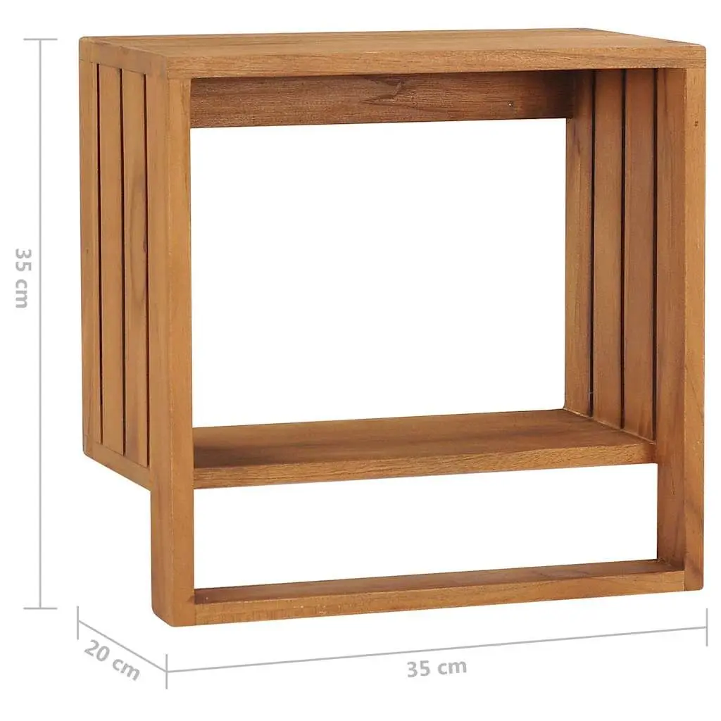 Wall-mounted Towel Rack Solid Teak Wood Bathroom Storage Organizer Holder