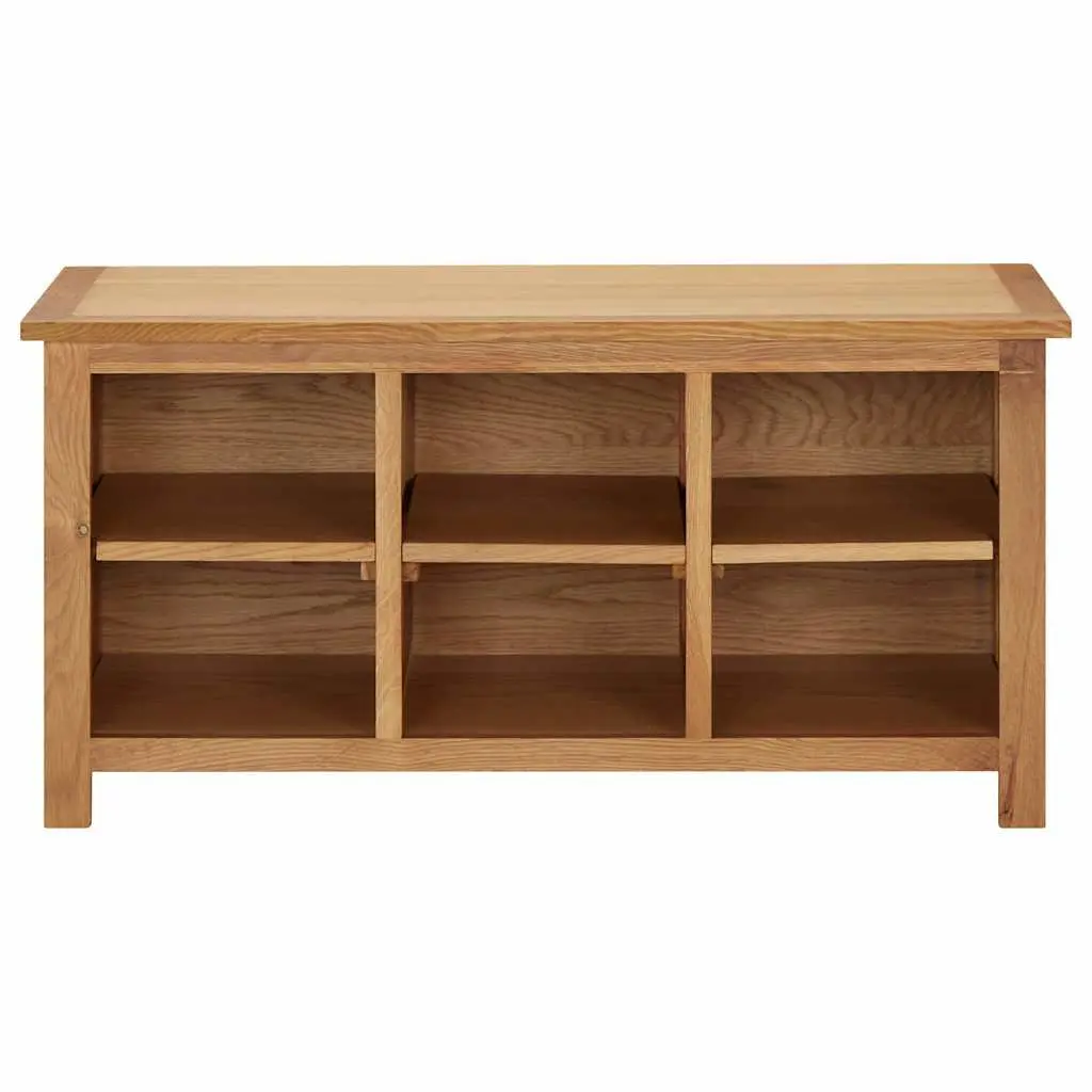 Wooden Shoe Rack Bench Brown 6 Compartment Storage Organiser