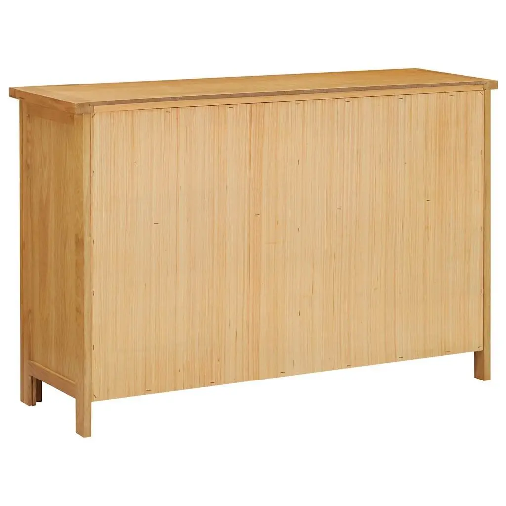 Chest of Drawers Brown 105x33.5x73 cm Solid Oak Wood 6 Drawer Storage Cabinet
