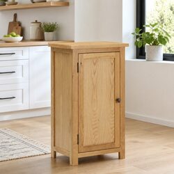 Brown Oak Wood Cupboard with Storage 45x32x85cm