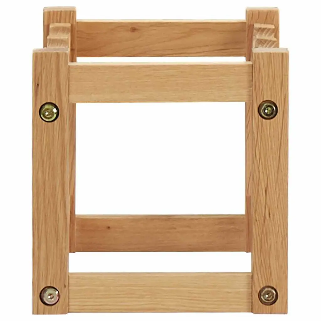 Wine Rack Brown Solid Oak Wood Freestanding Storage Organiser