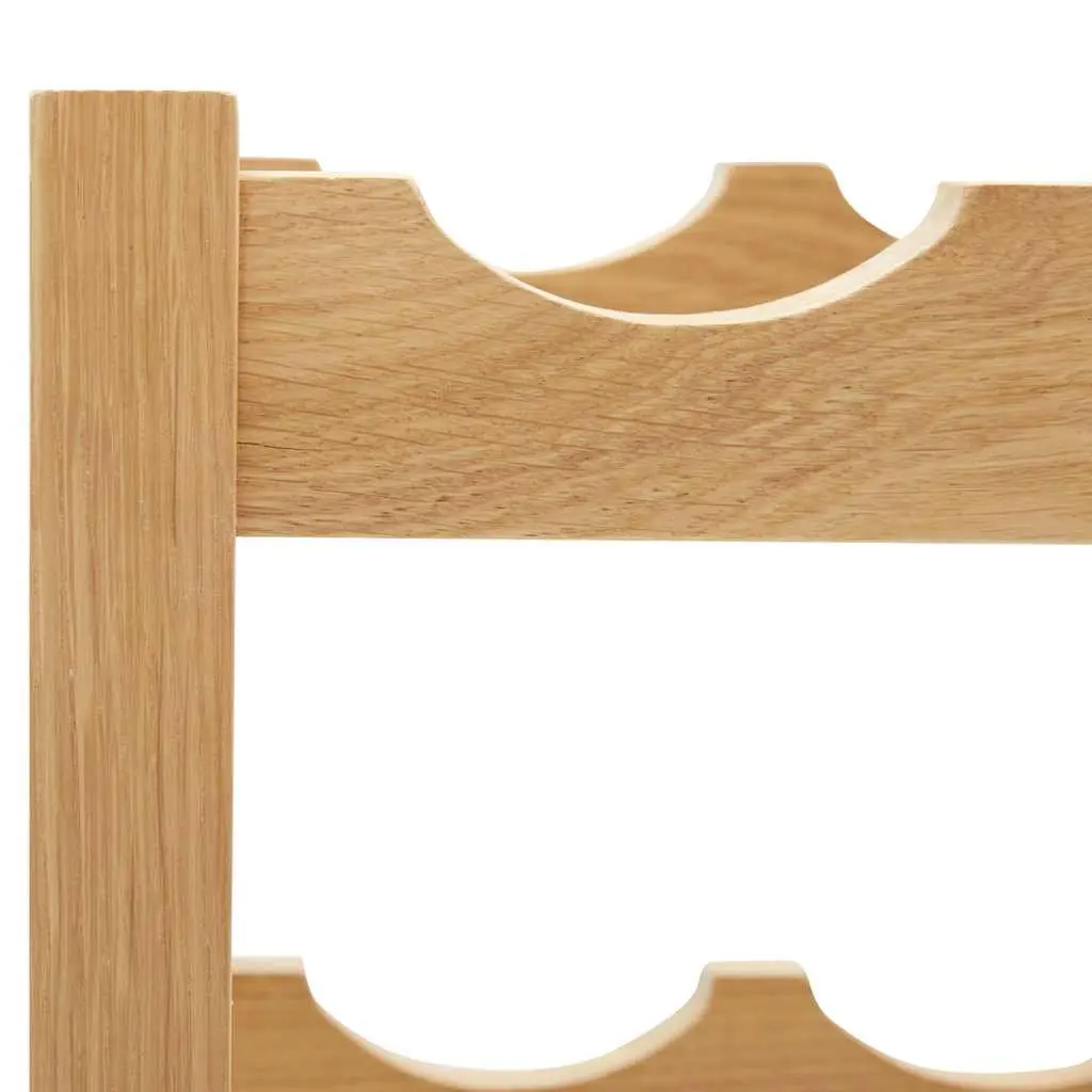 Wine Rack Brown Solid Oak Wood Freestanding Storage Organiser