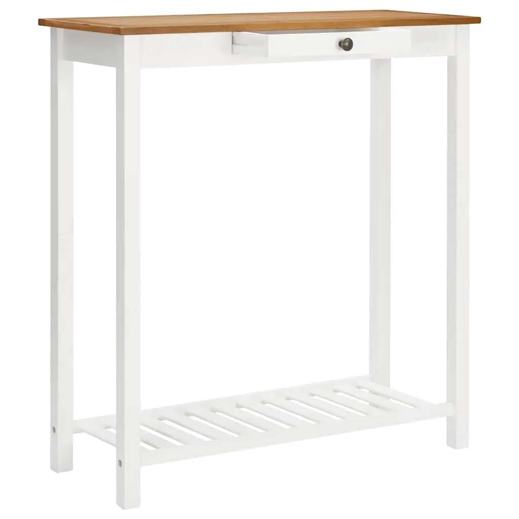 Bar Table Brown 100x40x110cm Solid Oak Wood with Underneath Storage Shelf
