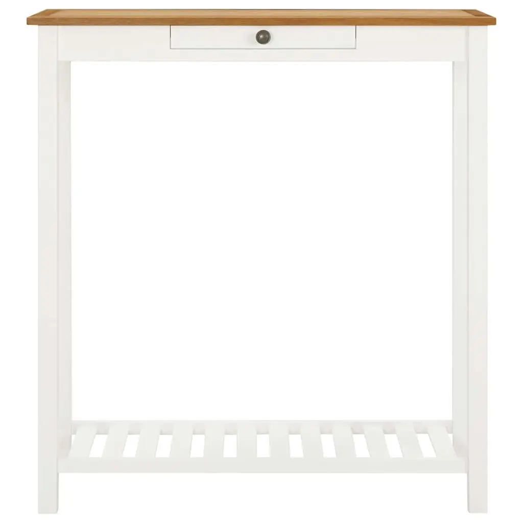 Bar Table Brown 100x40x110cm Solid Oak Wood with Underneath Storage Shelf