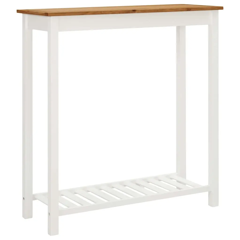 Bar Table Brown 100x40x110cm Solid Oak Wood with Underneath Storage Shelf