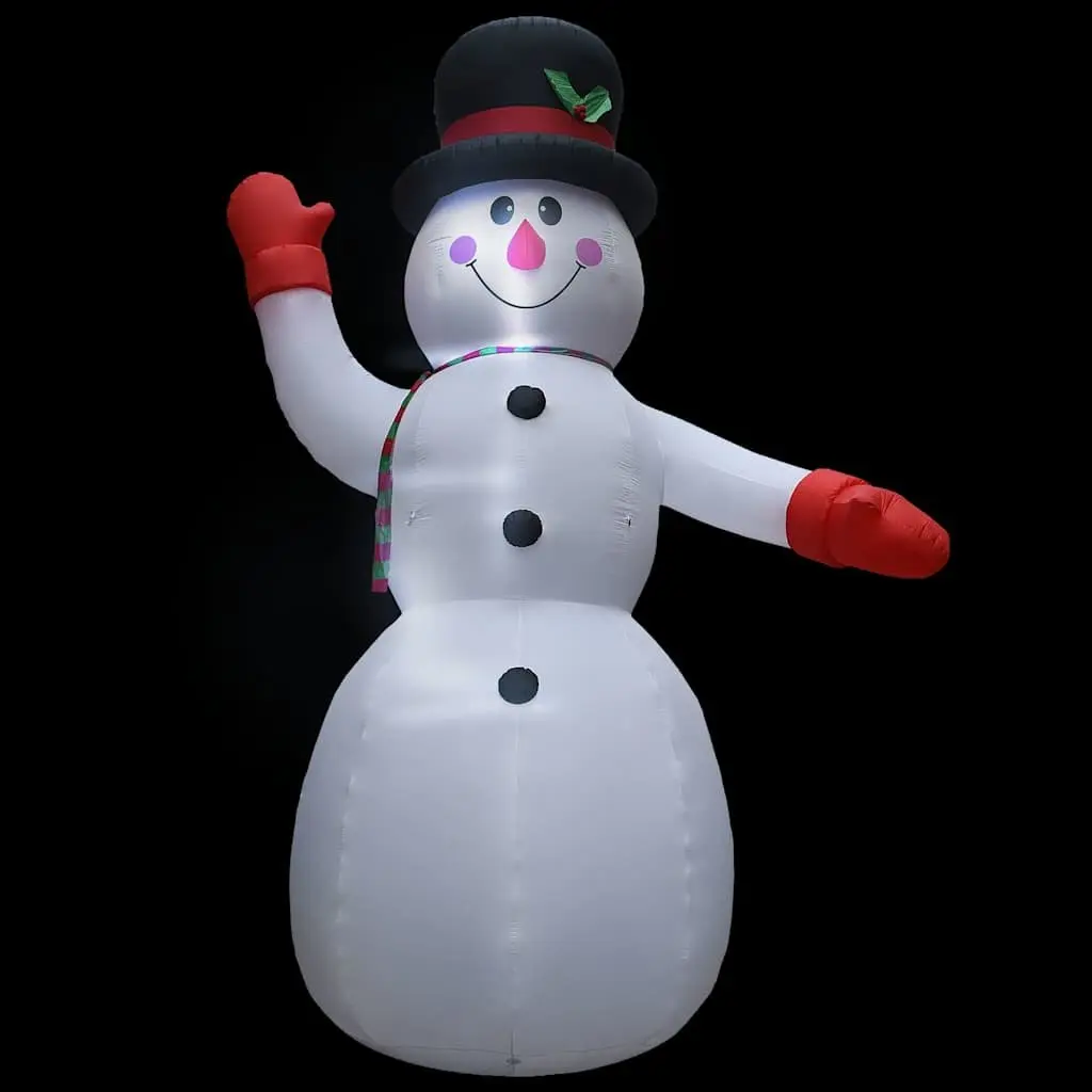 Inflatable Snowman Decoration XXL 600cm Self-Inflating LED Outdoor Garden Display