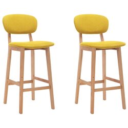 Compact Yellow Bar Stool Set of 2 for Versatile Use