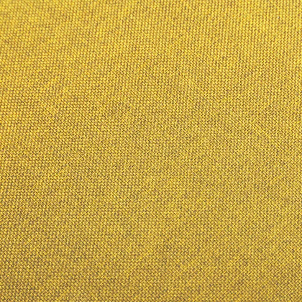 Bar Stools Yellow Fabric Seat Backrest Footrest 2 Piece