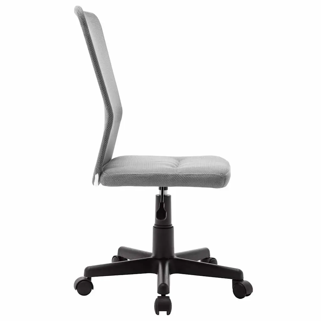 Mid Back Office Chair Grey Mesh Fabric Adjustable Height Swivel Base