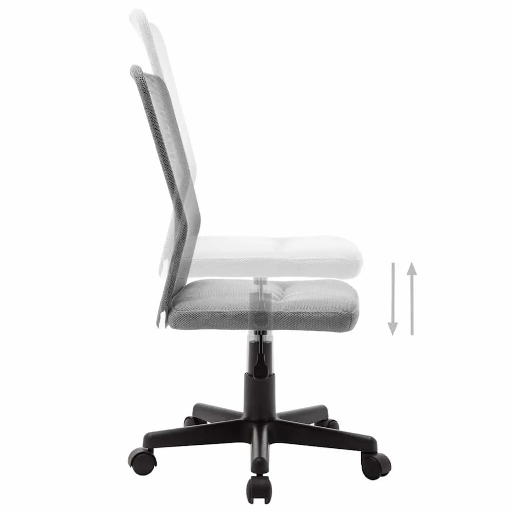 Mid Back Office Chair Grey Mesh Fabric Adjustable Height Swivel Base