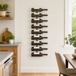 9 Bottle Wine Rack for Wall Mounting