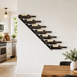 Wall-Mounted Wine Rack for 7 Bottles
