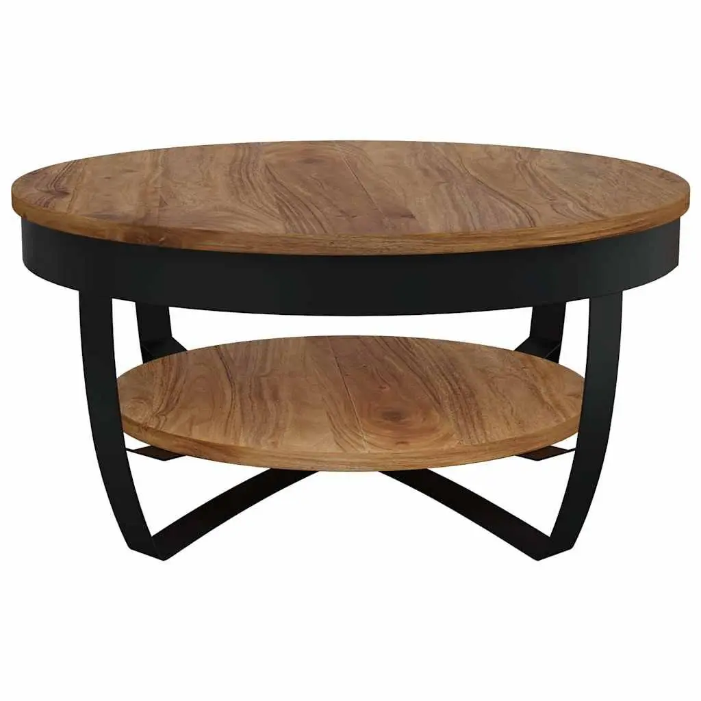 Coffee Table 65x65x32 cm Solid Acacia Wood Industrial Vintage Side End Table