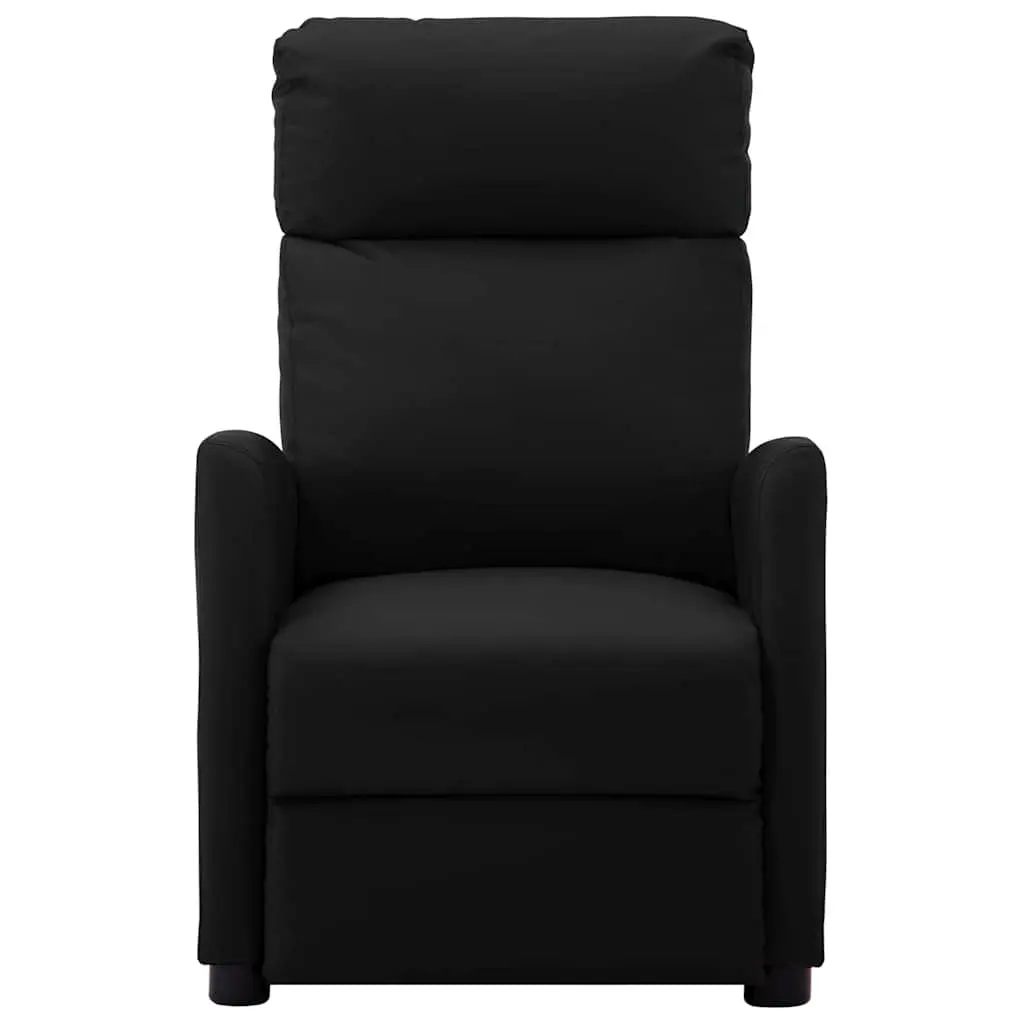 Massage Chair Black Reclining 3 Positions 6 Points Vibration