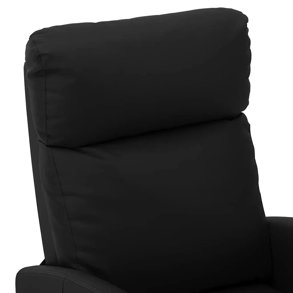 Massage Chair Black Reclining 3 Positions 6 Points Vibration