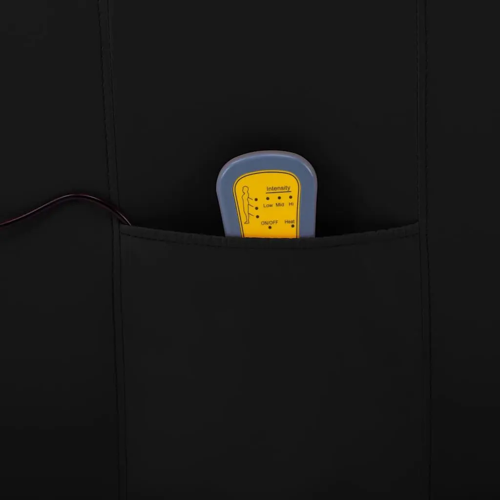 Massage Chair Black Reclining 3 Positions 6 Points Vibration