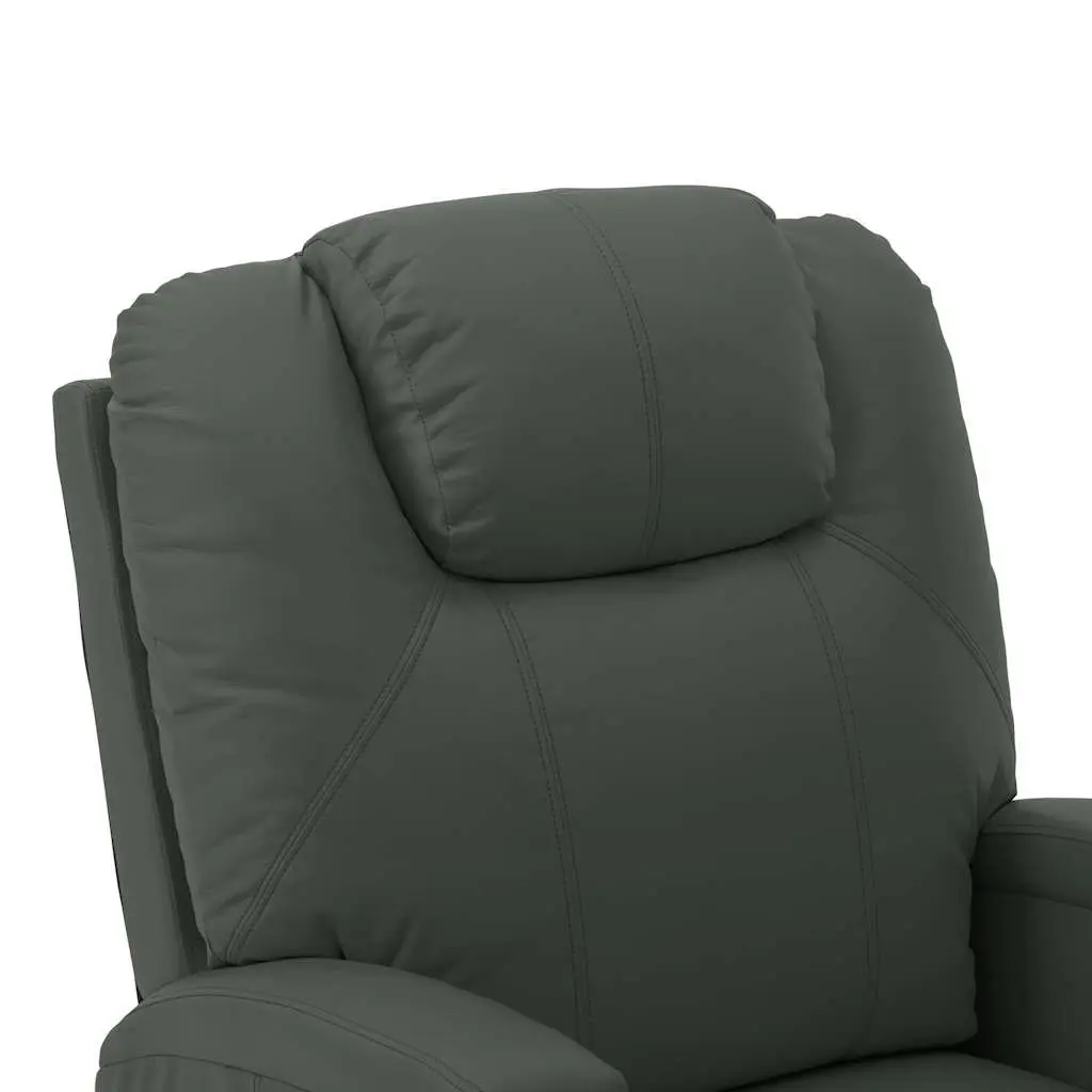Electric Massage Recliner Chair Anthracite Stand Up Power Lift 6 Point Vibration