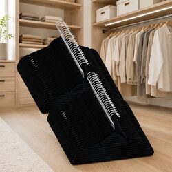50 Pack Black Velvet Clothes Hangers