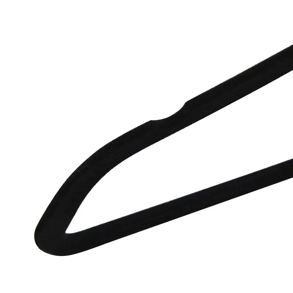 Clothes Hangers Black 100 Pack Anti-slip Velvet Wardrobe Storage Organiser