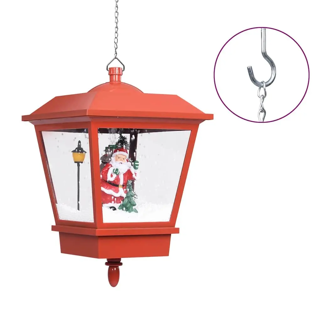Christmas Hanging Lamp LED Light Snow Falling Design 27x27x45cm Holiday