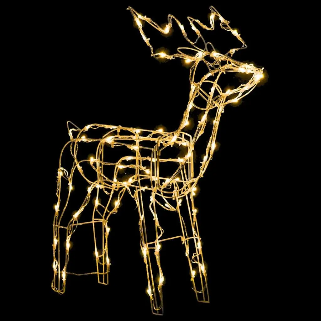 Christmas Reindeer LED Light Display Warm White 3 Piece Indoor Outdoor Steel Frame