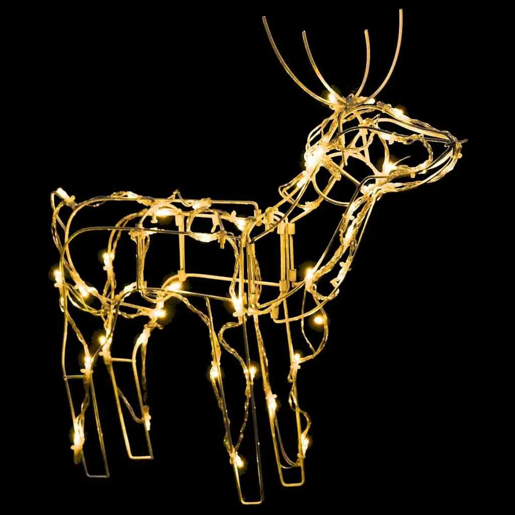 Christmas Reindeer LED Light Display Warm White 3 Piece Indoor Outdoor Steel Frame