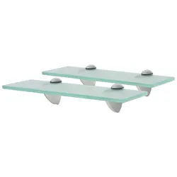 Compact Floating Glass Shelf, 30x20 cm Size