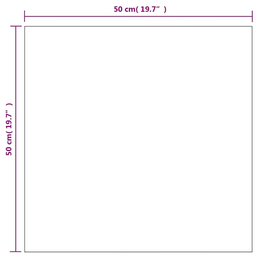 Wall Mirror Square 50x50cm Glass Silver Decor Living Room Bedroom Dressing Set 2