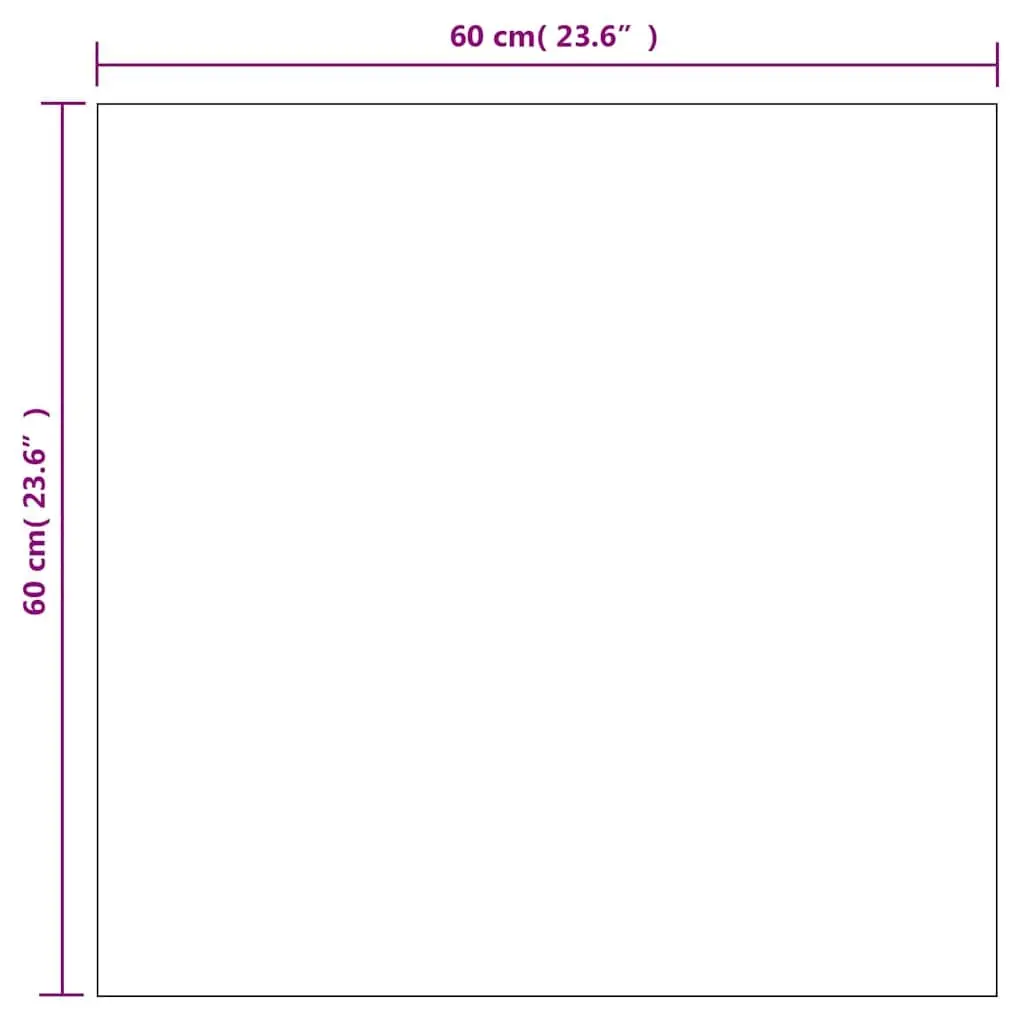 Square Wall Mirror 60x60 cm Silver Glass Reflective Home Decor Living Room