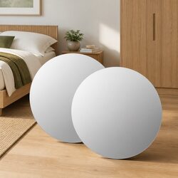 Stylish 40 cm Silver Round Mirrors to Brighten Your Home