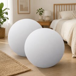 Concise 70 cm Round Silver Mirrors - Set of 2