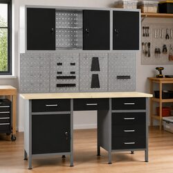 Sturdy Workbench with Comprehensive Tool Storage