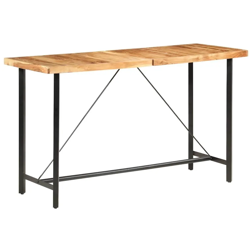 9 Piece Bar Set Brown Solid Wood Industrial Style Kitchen Dining Furniture