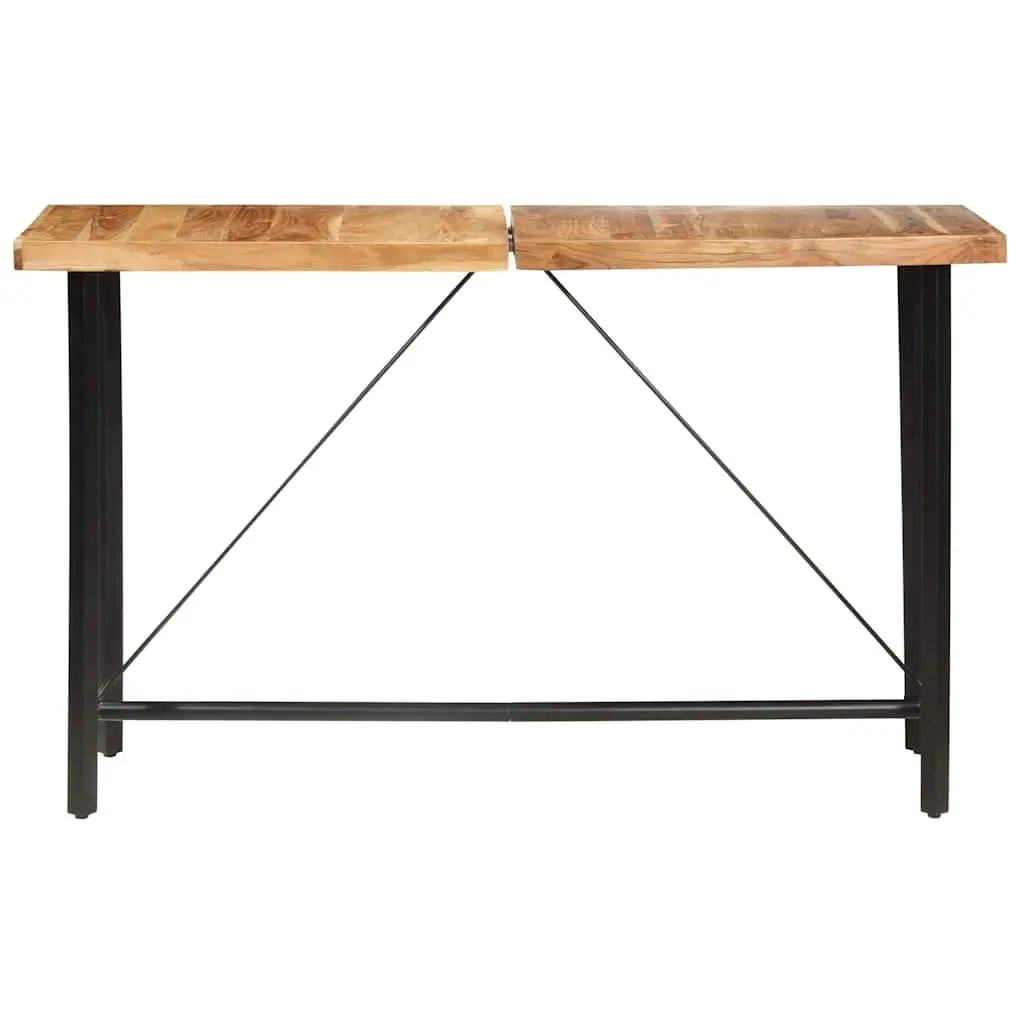 9 Piece Bar Set Brown Solid Wood Industrial Style Kitchen Dining Furniture