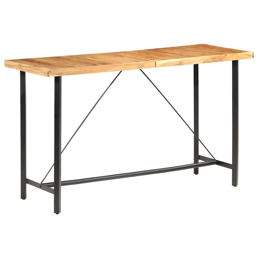 9 Piece Bar Set Brown Solid Wood Industrial Style Kitchen Dining Furniture