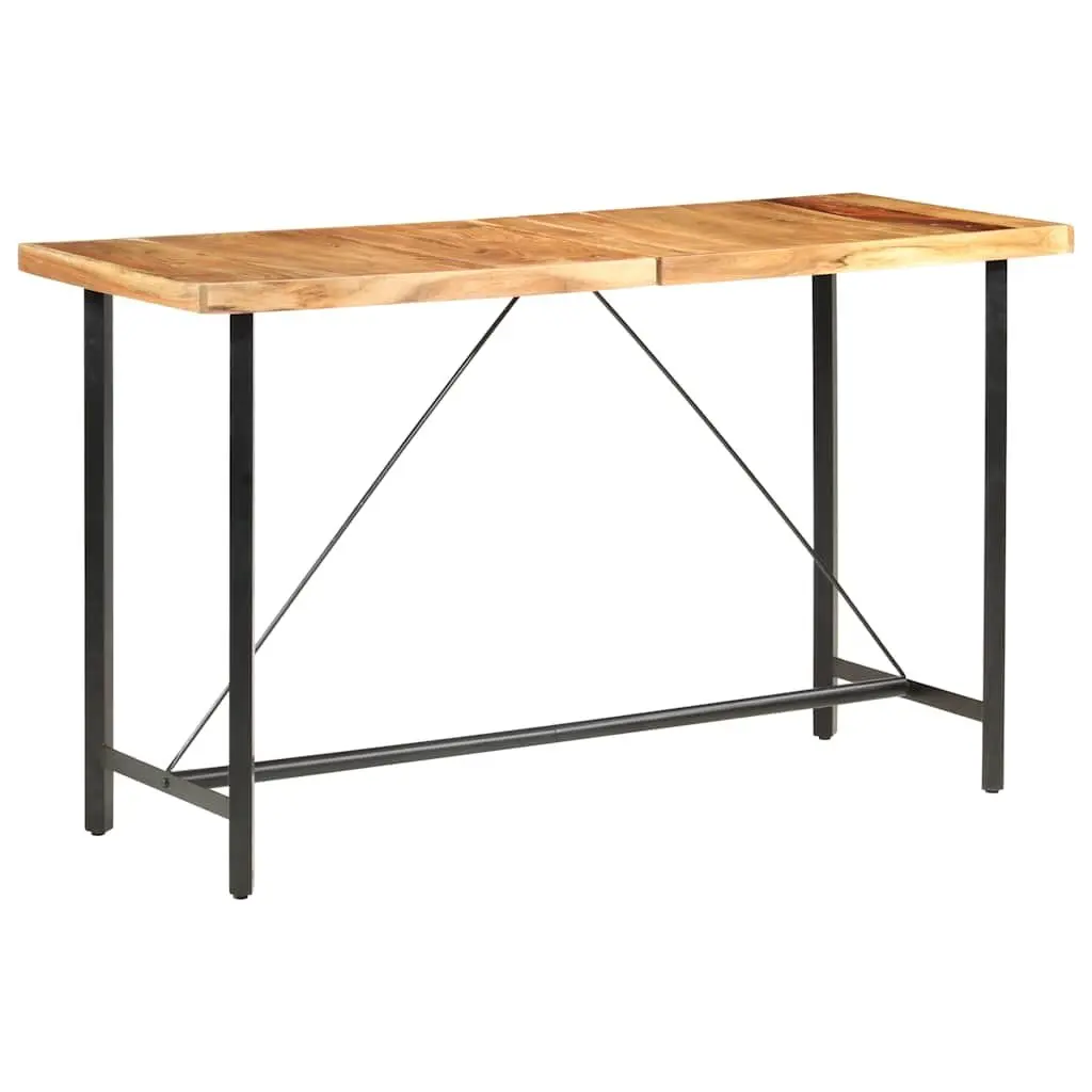 9 Piece Bar Set Brown Solid Wood Industrial Style Kitchen Dining Furniture