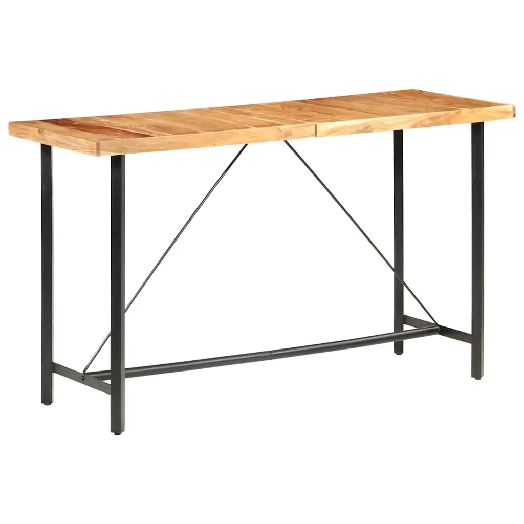 9 Piece Bar Set Brown Solid Wood Industrial Style Kitchen Dining Furniture