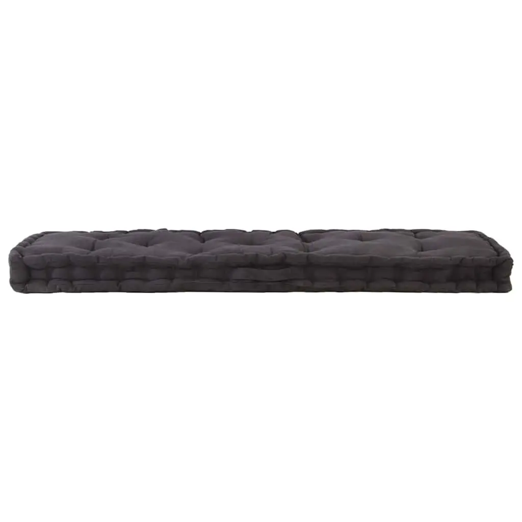 Pallet Floor Cushions Black Cotton 2 Piece Thick Padding Universal Fit
