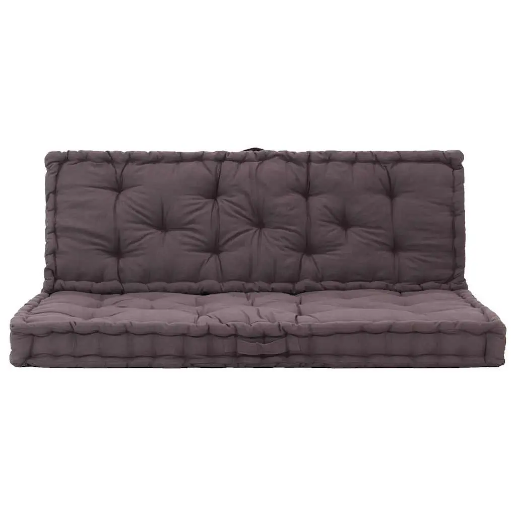 Pallet Floor Cushions 2 pcs Cotton Anthracite Garden Sofa Seat Pad Comfort