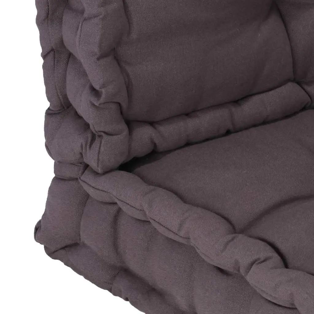 Pallet Floor Cushions 2 pcs Cotton Anthracite Garden Sofa Seat Pad Comfort