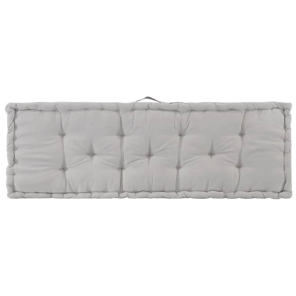 Pallet Floor Cushions Grey Cotton 2 Piece Thick Padding Outdoor Decor