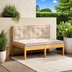 Beige Pallet Floor Cushions Set - Comfortable Outdoor Seating