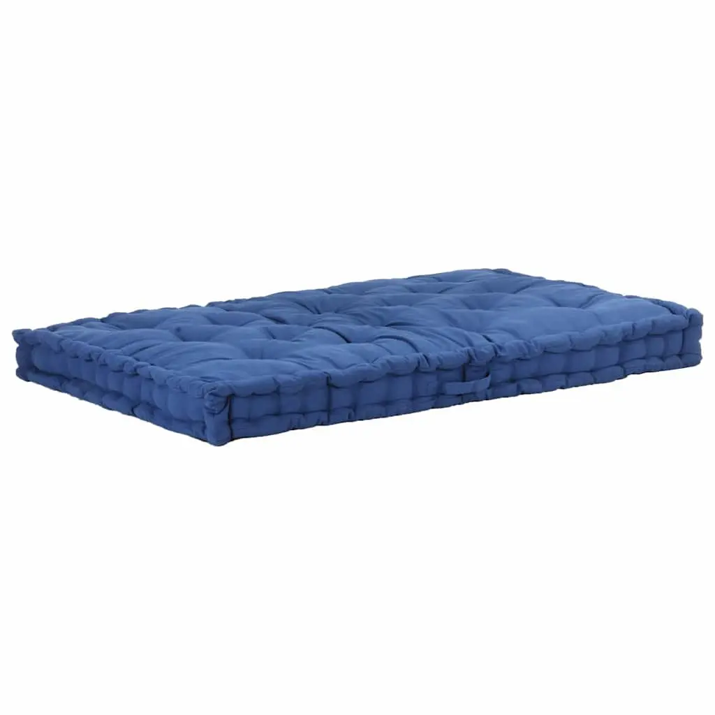 Pallet Floor Cushions Blue Cotton 2 Piece Seat Pad Garden Sofa Bench Comfort