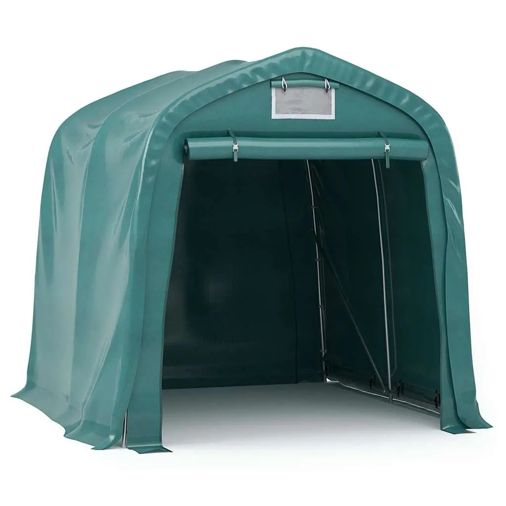 Garage Tent Storage Green 1.6 x 2.4m Water-resistant Roof Sturdy Frame Outdoor Canopy Carport Shelter