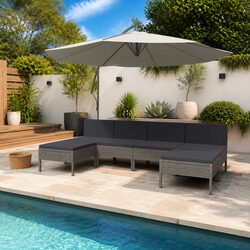 Compact 6-Piece Outdoor Lounge Set with Cushions