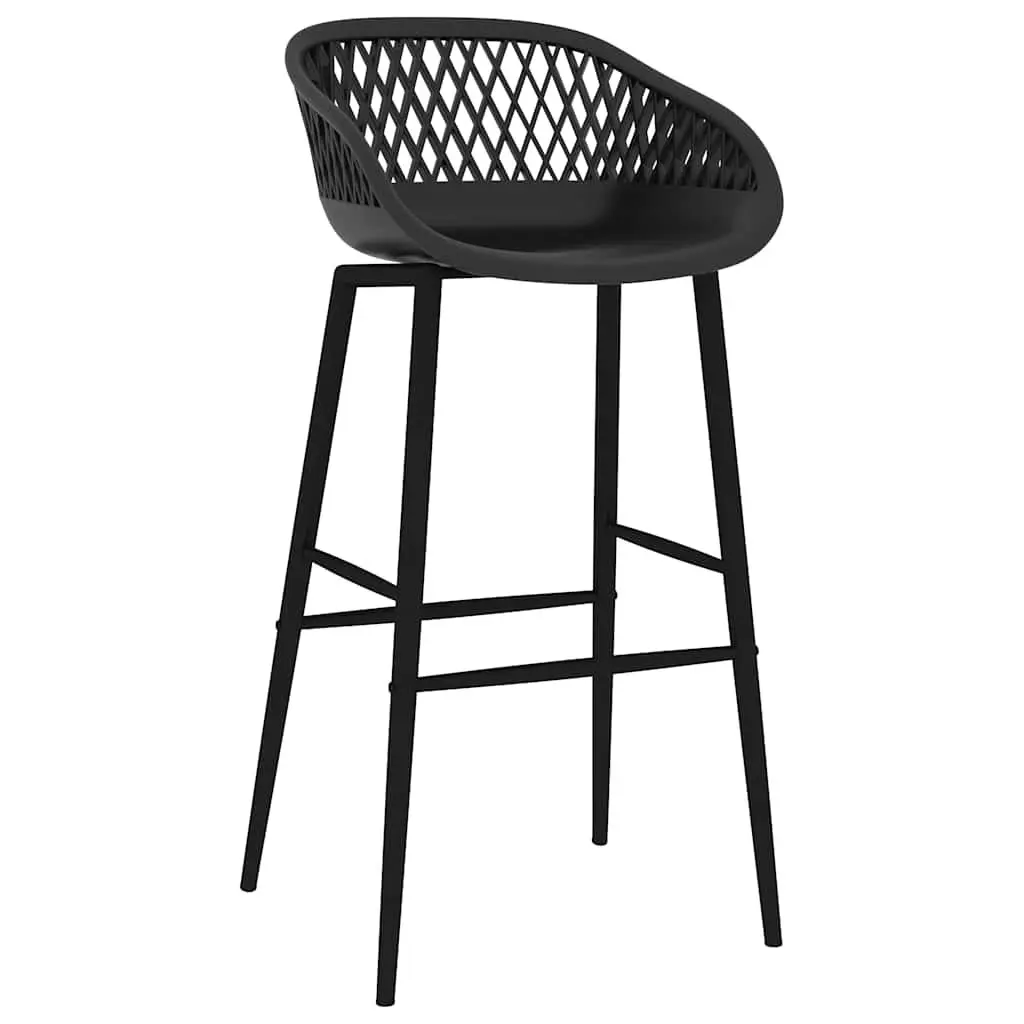 5 Piece Bar Set White and Black Kitchen Counter Table with 4 Bar Stools