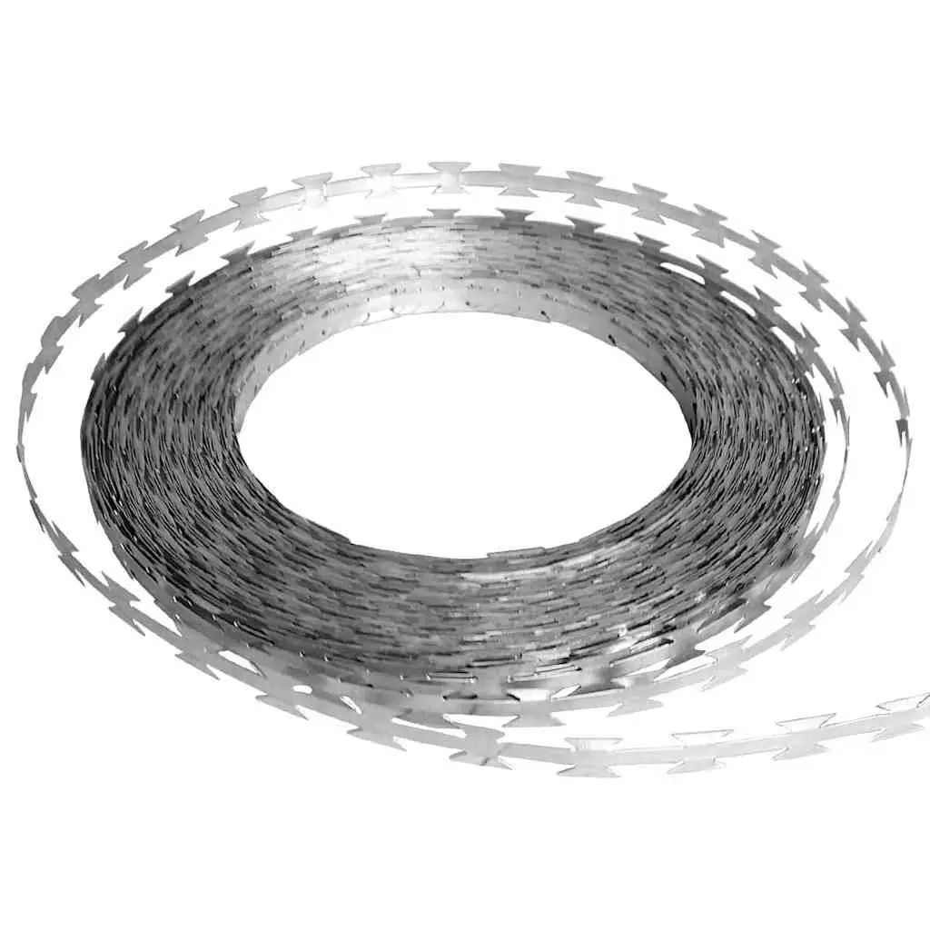 Razor Wire Silver 100m Barbed Outdoor Security Fence 2 Pieces