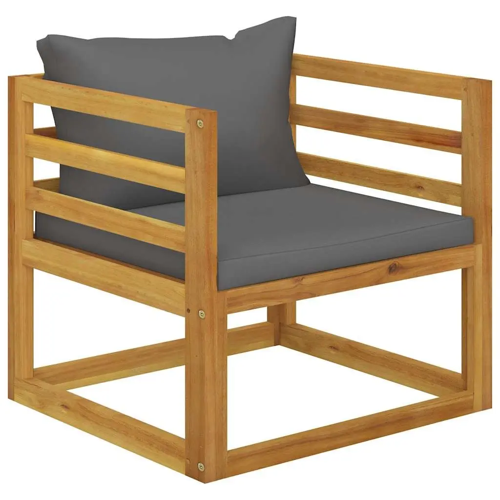 Garden Lounge Set 6 Piece Outdoor Furniture Acacia Wood Modular Sofa Coffee