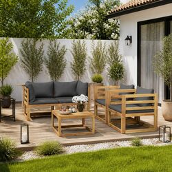 5 Piece Garden Lounge Set: Compact and Comfortable